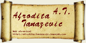Afrodita Tanazević vizit kartica